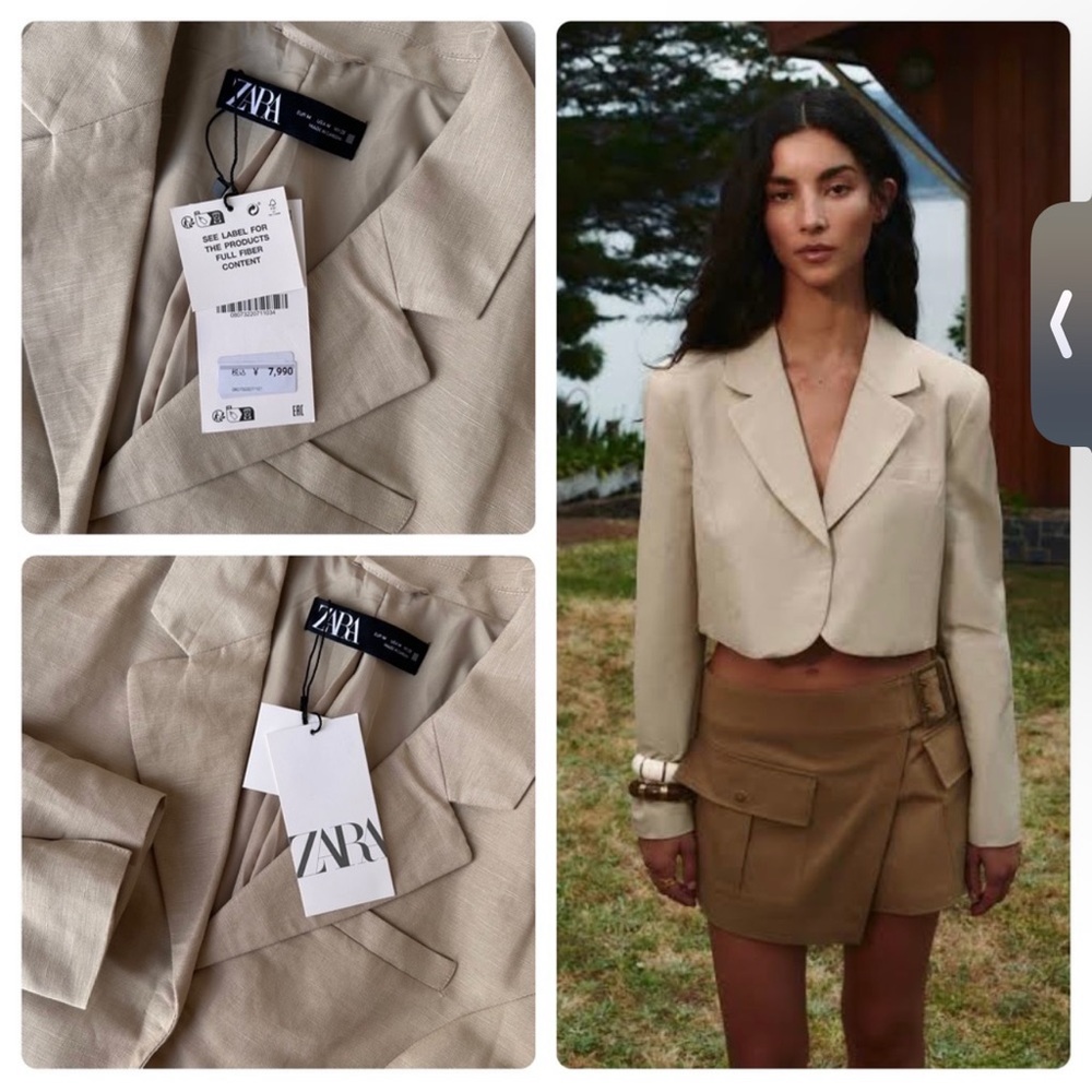 NWT Zara Cropped Blazer